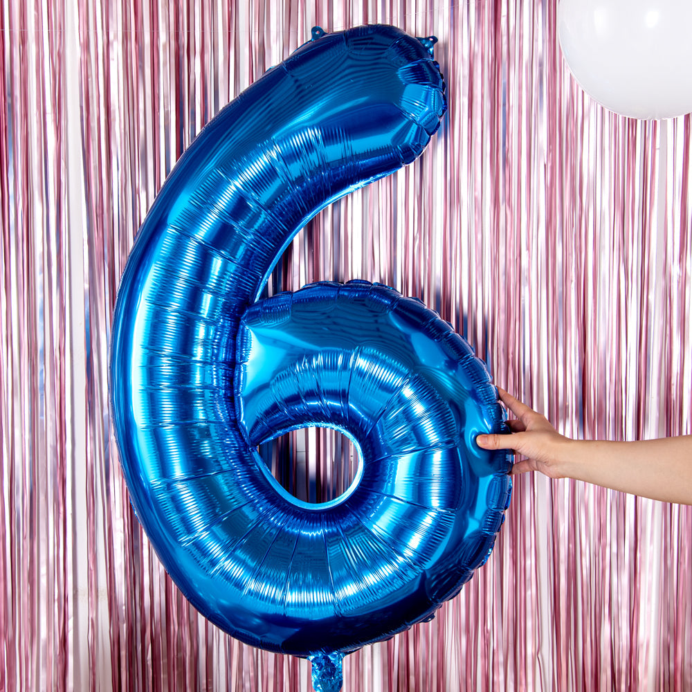 Balloonify Blue Mylar Number 6 Balloon - 40" - 1 count box