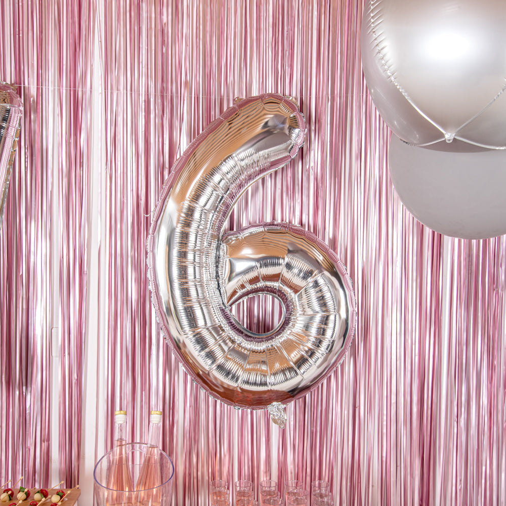 Balloonify Silver Mylar Number 6 Balloon - 40" - 1 count box