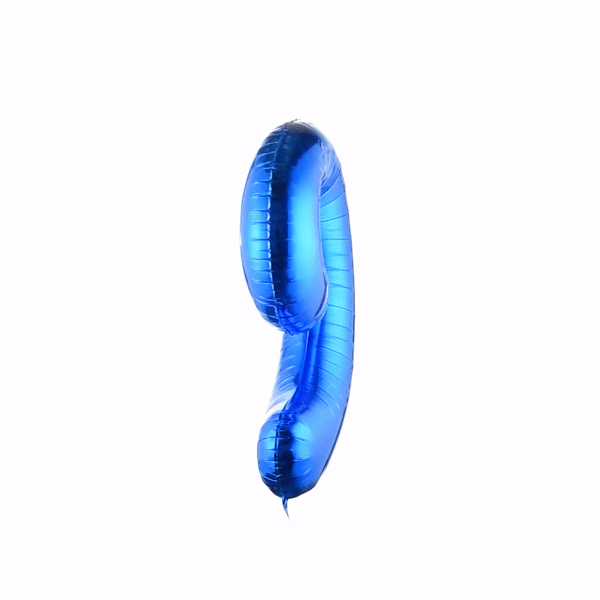 Balloonify Blue Mylar Number 9 Balloon - 40" - 1 count box
