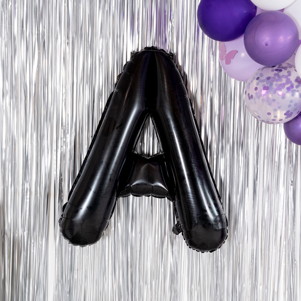 Balloonify Black Mylar Letter A Balloon - 40" - 1 count box