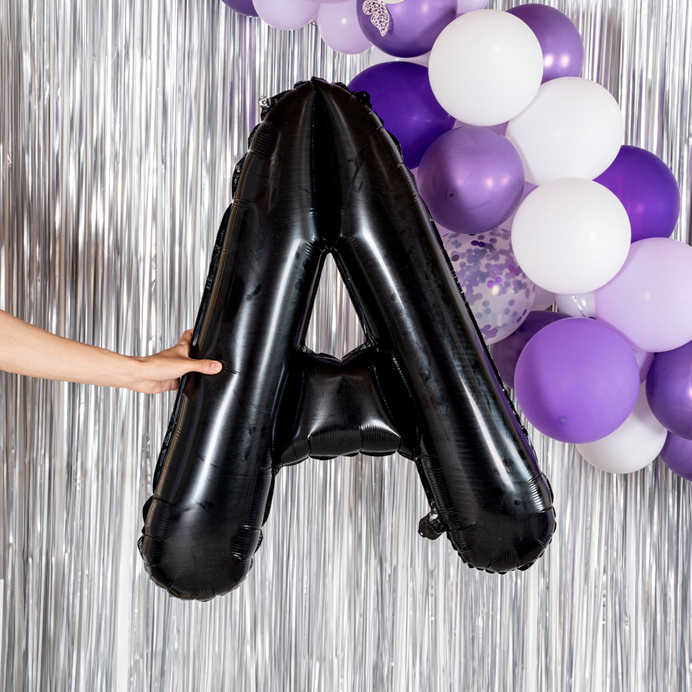 Balloonify Black Mylar Letter A Balloon - 40" - 1 count box