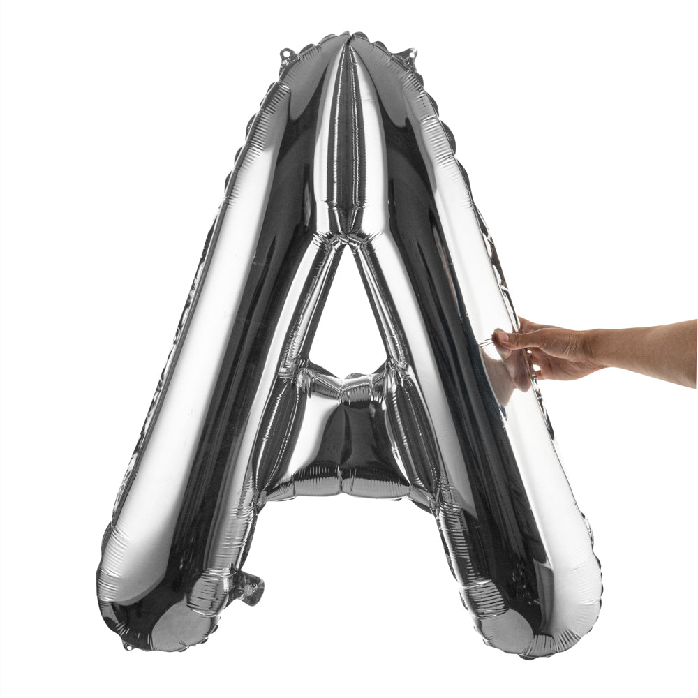 Balloonify Silver Mylar Letter A Balloon - 40" - 1 count box
