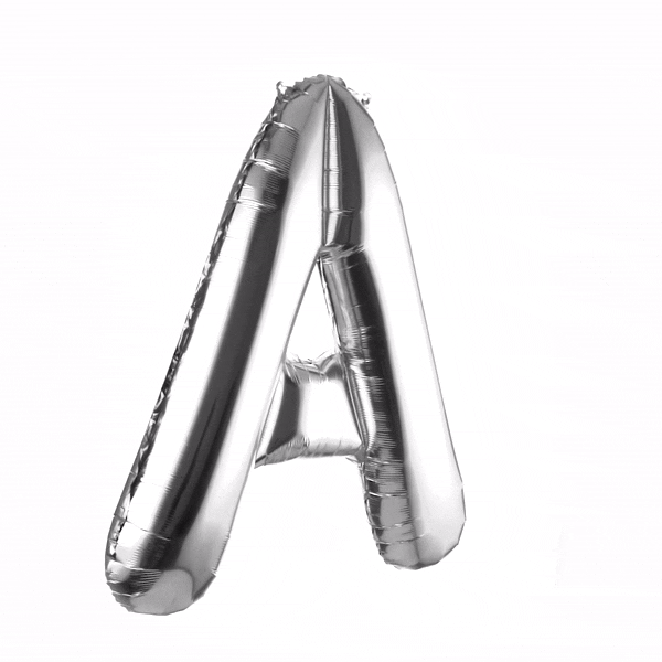 Balloonify Silver Mylar Letter A Balloon - 40" - 1 count box