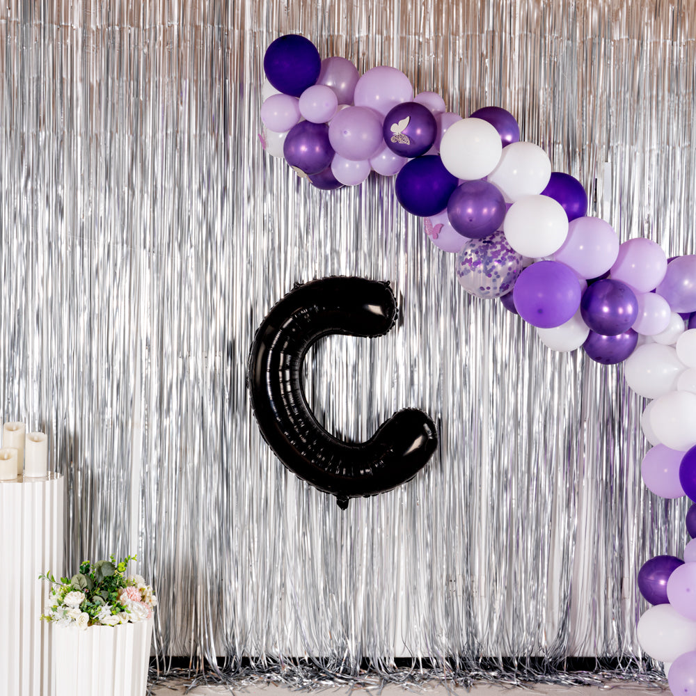 Balloonify Black Mylar Letter C Balloon - 40" - 1 count box