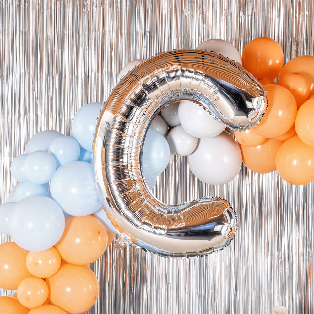 Balloonify Silver Mylar Letter C Balloon - 40" - 1 count box