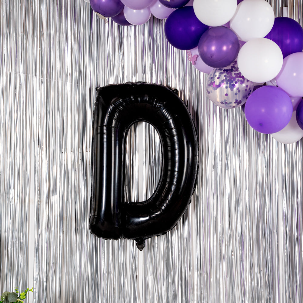 Balloonify Black Mylar Letter D Balloon - 40" - 1 count box