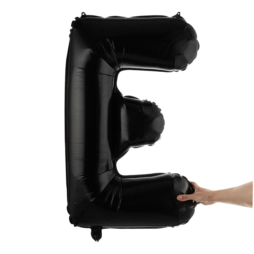 Balloonify Black Mylar Letter E Balloon - 40" - 1 count box