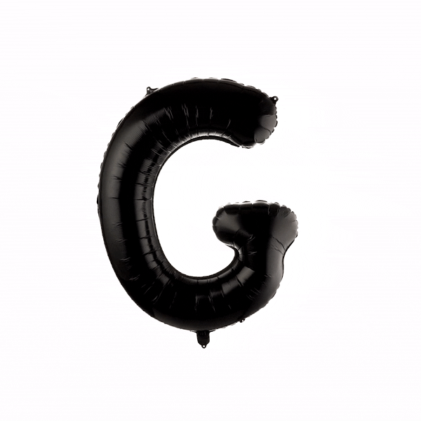 Balloonify Black Mylar Letter G Balloon - 40" - 1 count box