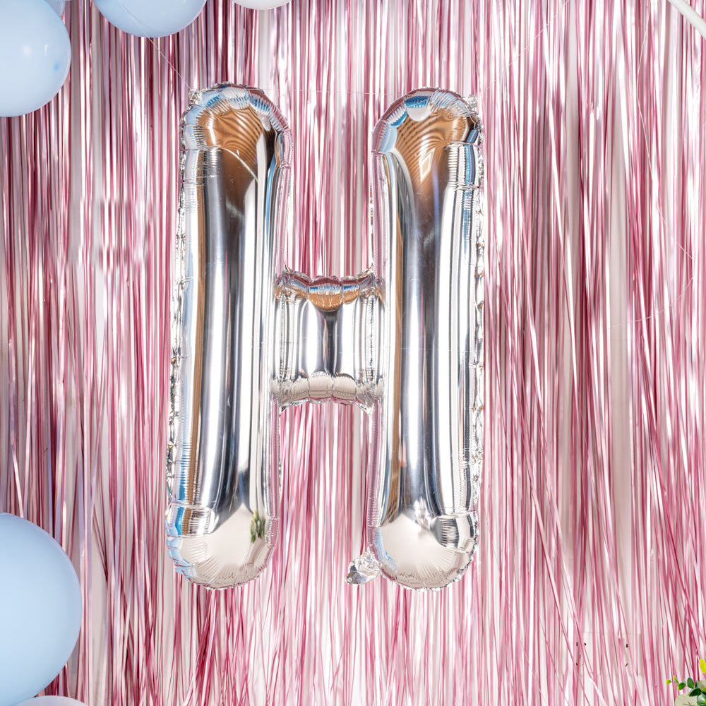 Balloonify Silver Mylar Letter H Balloon - 40" - 1 count box