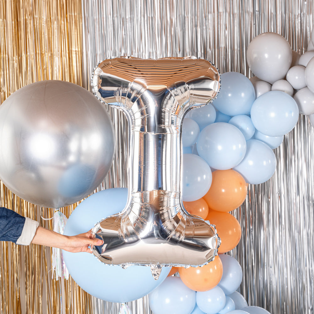 Balloonify Silver Mylar Letter I Balloon - 40" - 1 count box