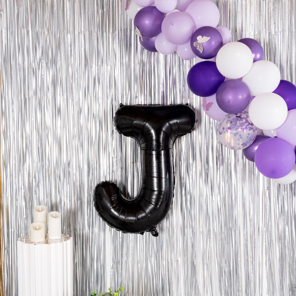 Balloonify Black Mylar Letter J Balloon - 40" - 1 count box