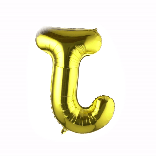 Balloonify Gold Mylar Letter J Balloon - 40" - 1 count box