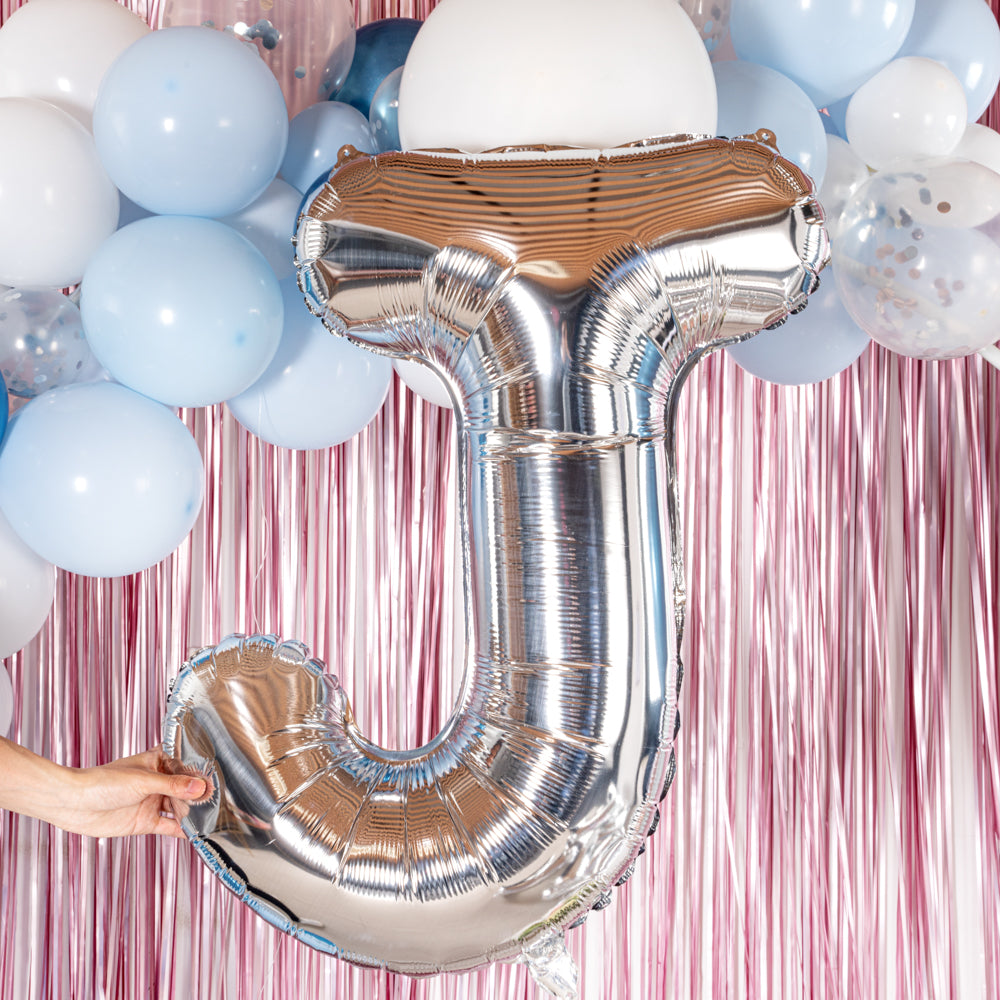 Balloonify Silver Mylar Letter J Balloon - 40" - 1 count box