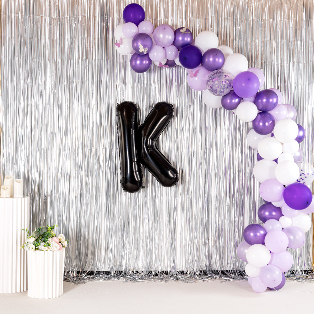 Balloonify Black Mylar Letter K Balloon - 40" - 1 count box