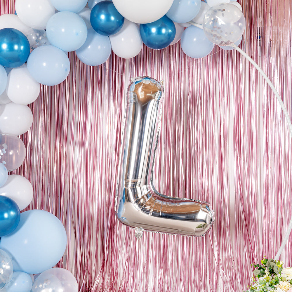 Balloonify Silver Mylar Letter L Balloon - 40" - 1 count box