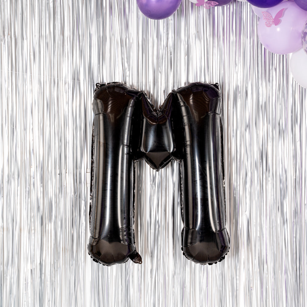 Balloonify Black Mylar Letter M Balloon - 40" - 1 count box