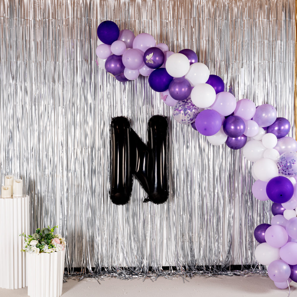 Balloonify Black Mylar Letter N Balloon - 40" - 1 count box