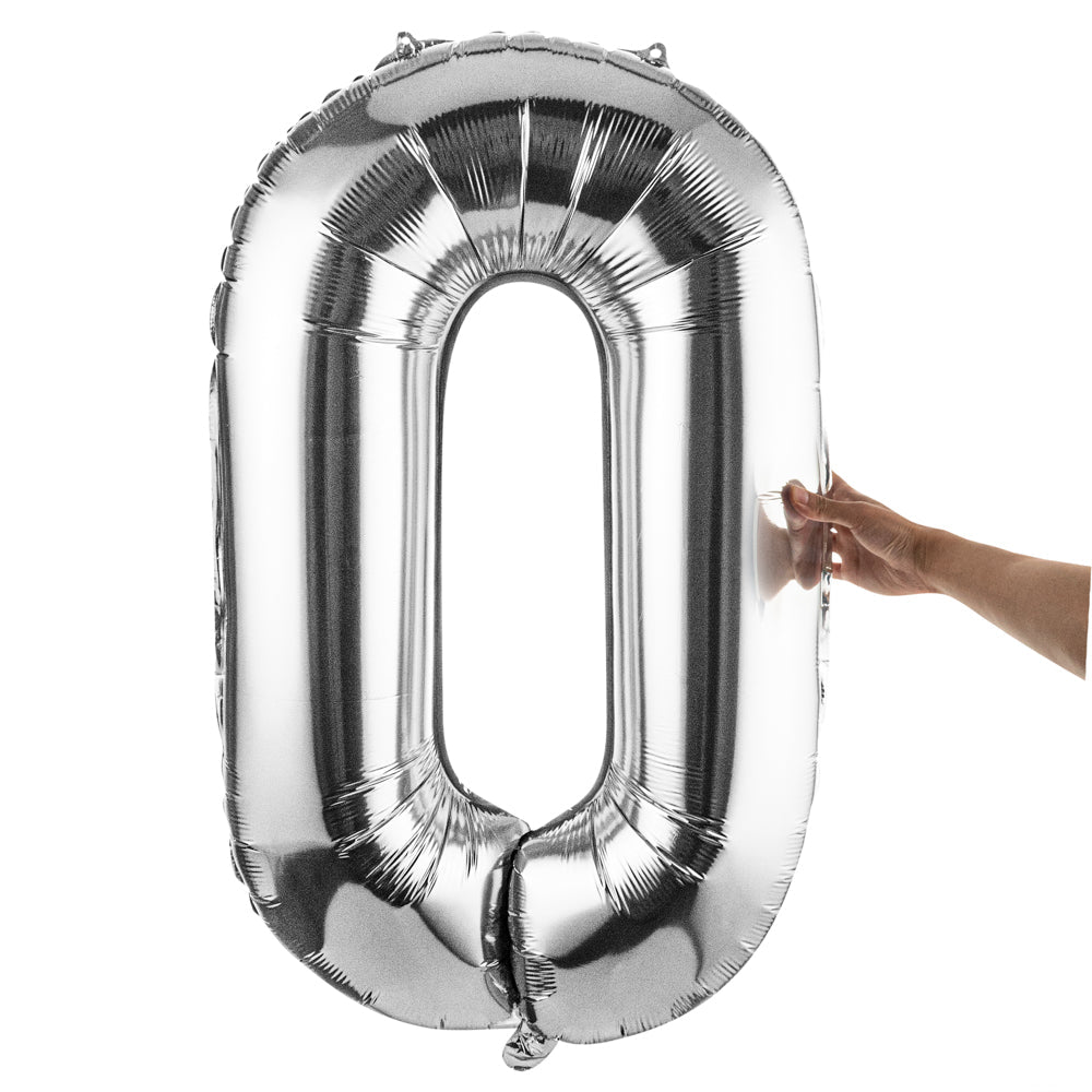Balloonify Silver Mylar Letter O Balloon - 40" - 1 count box