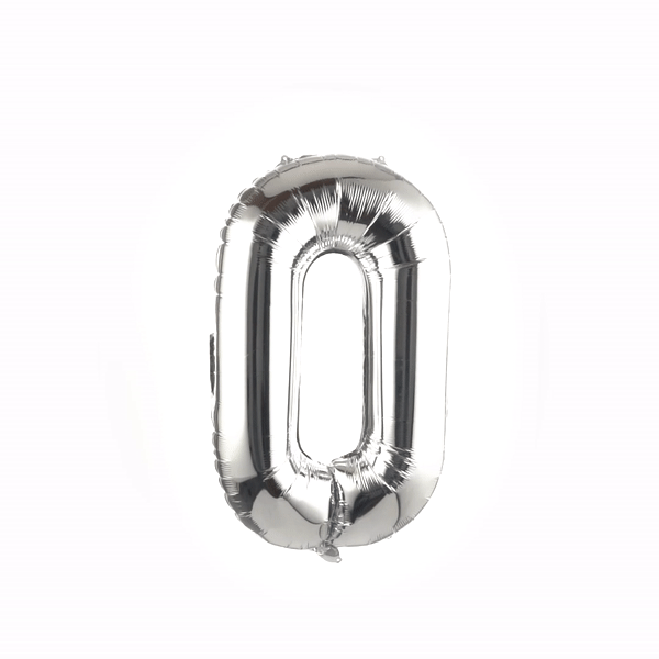 Balloonify Silver Mylar Letter O Balloon - 40" - 1 count box