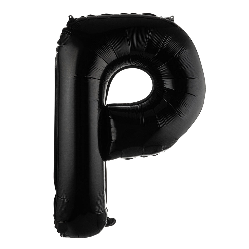 Balloonify Black Mylar Letter P Balloon - 40" - 1 count box