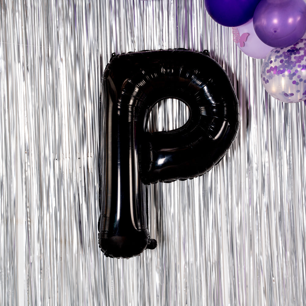 Balloonify Black Mylar Letter P Balloon - 40" - 1 count box