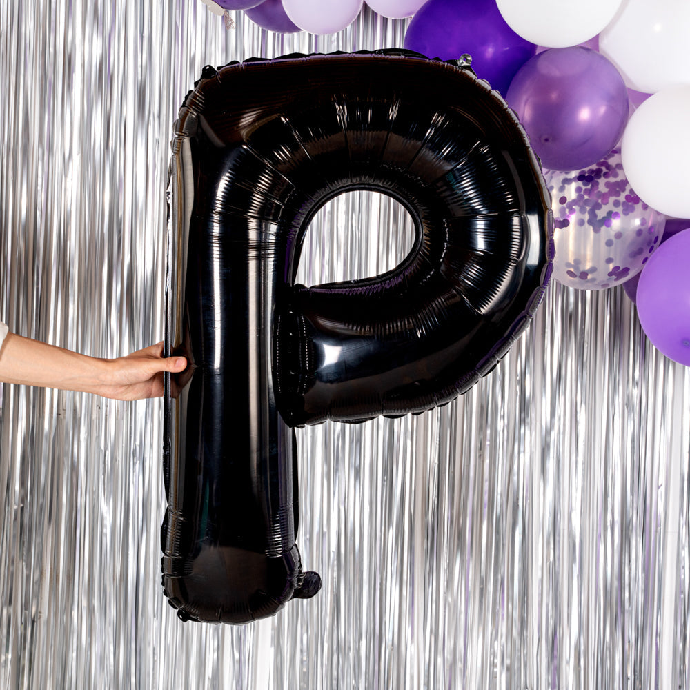 Balloonify Black Mylar Letter P Balloon - 40" - 1 count box