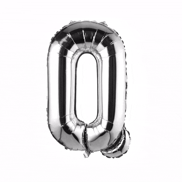Balloonify Silver Mylar Letter Q Balloon - 40" - 1 count box