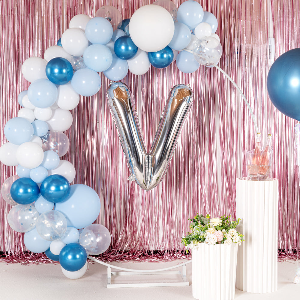 Balloonify Silver Mylar Letter V Balloon - 40" - 1 count box