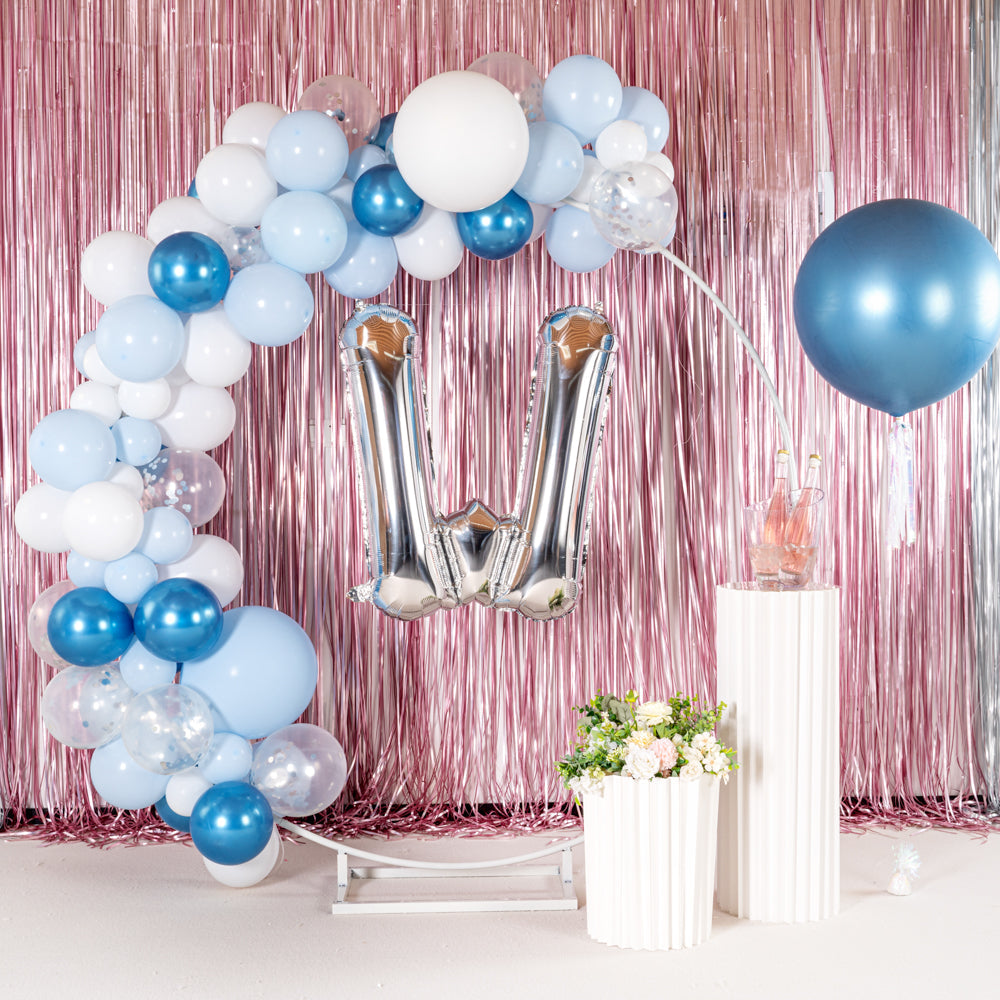 Balloonify Silver Mylar Letter W Balloon - 40" - 1 count box