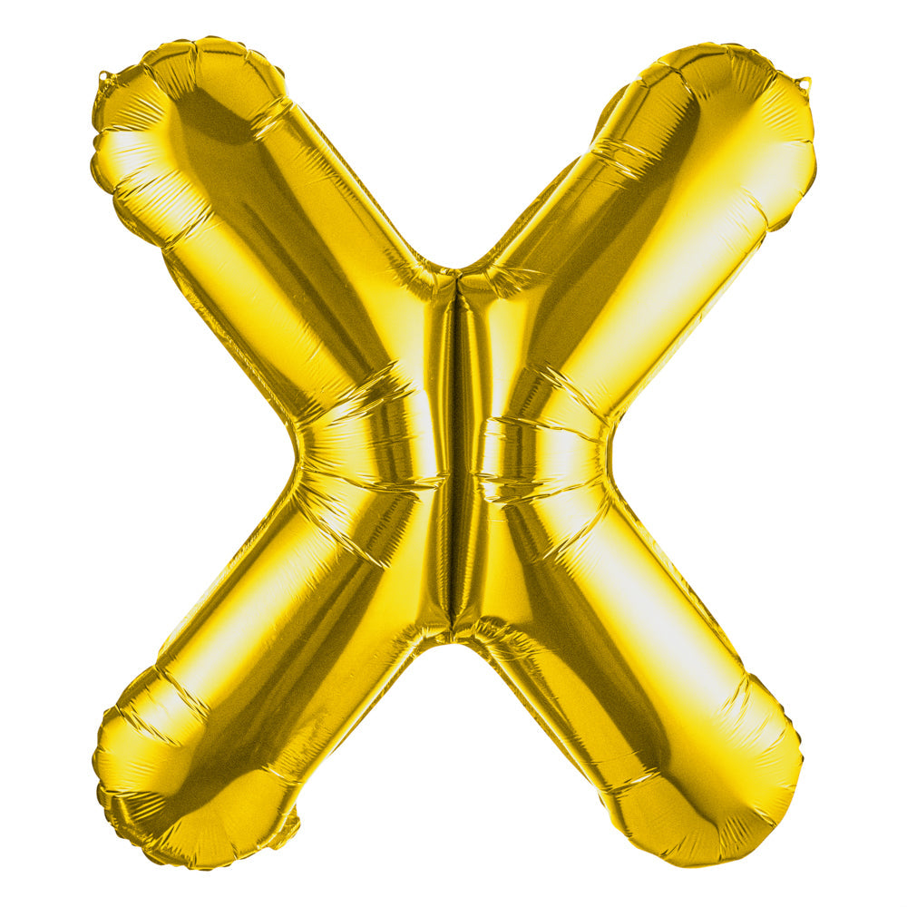 Balloonify Gold Mylar Letter X Balloon - 40" - 1 count box