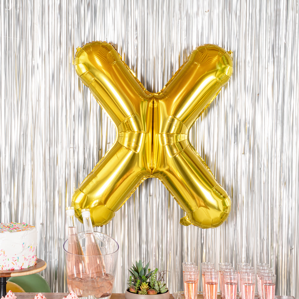 Balloonify Gold Mylar Letter X Balloon - 40" - 1 count box