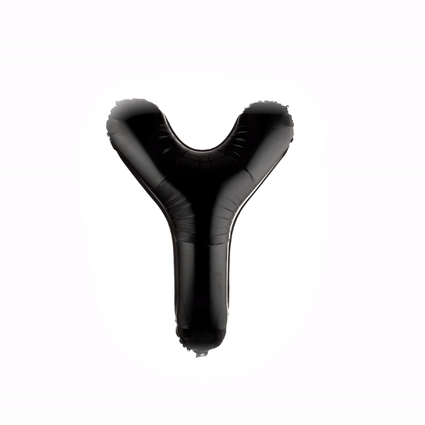 Balloonify Black Mylar Letter Y Balloon - 40" - 1 count box