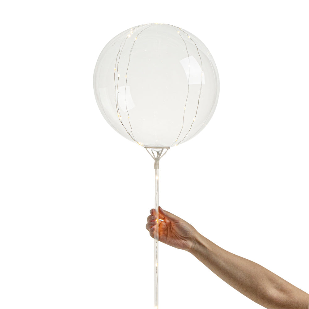 Balloonify Gold LED Bobo Balloon - with String Light - 20" - 10 count box