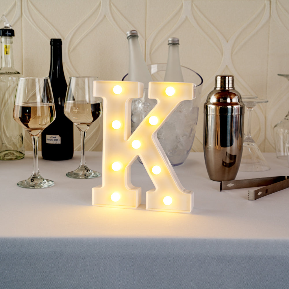 Illumify White LED Marquee Letter K Sign - 8 3/4" - 1 count box