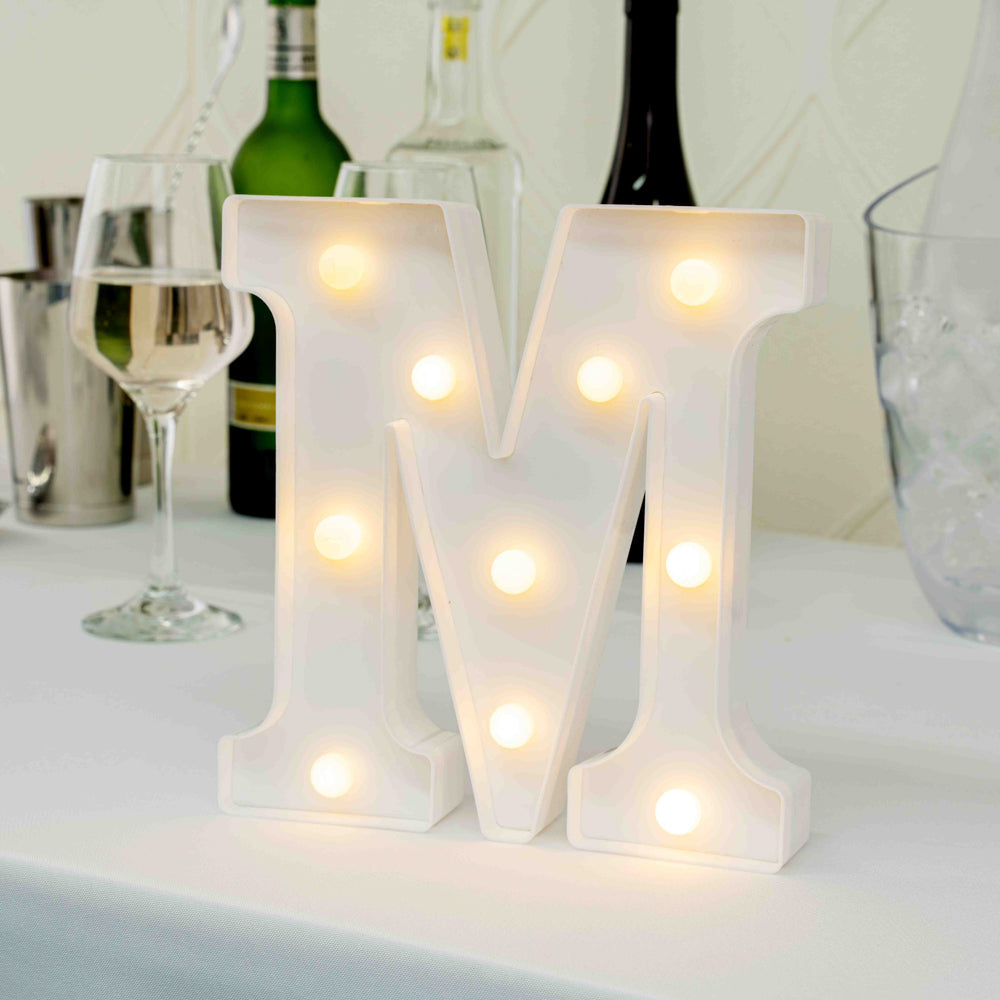 Illumify White LED Marquee Letter M Sign - 8 3/4" - 1 count box