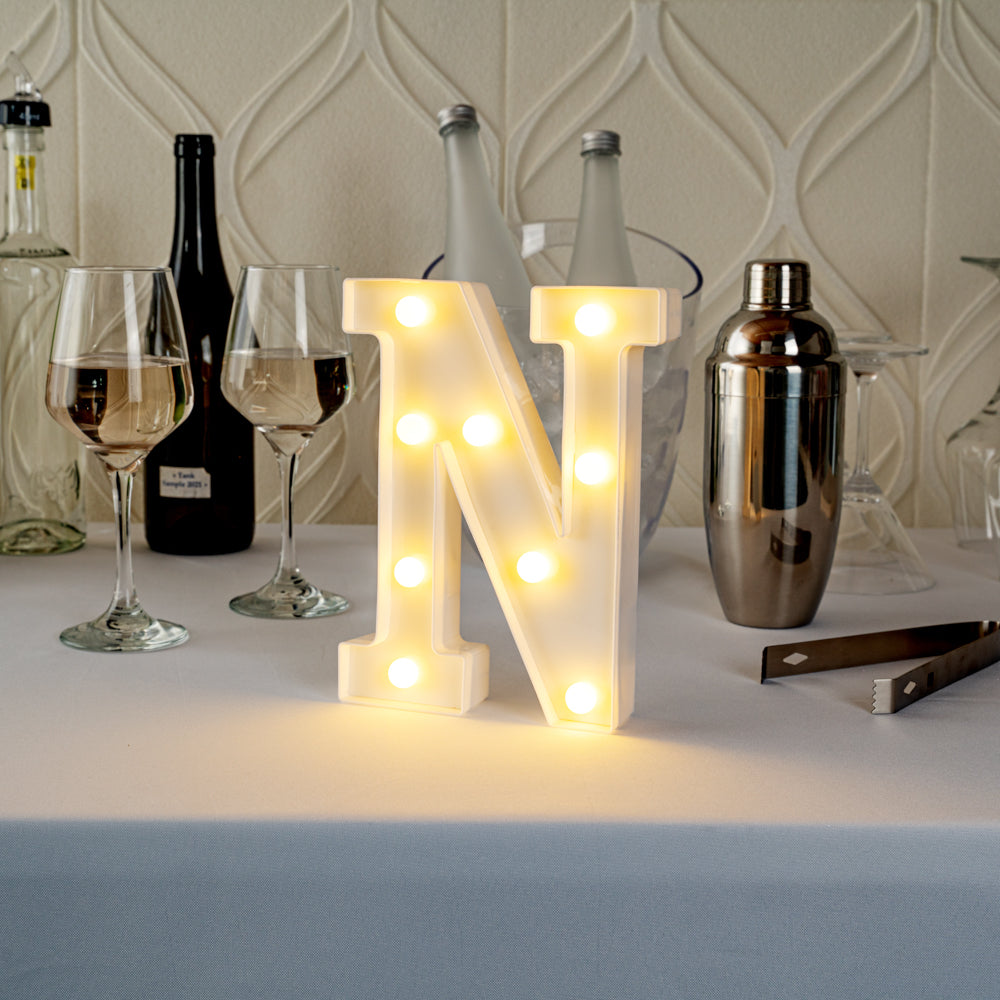 Illumify White LED Marquee Letter N Sign - 8 3/4" - 1 count box