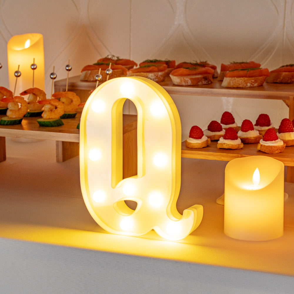 Illumify White LED Marquee Letter Q Sign - 8 3/4" - 1 count box
