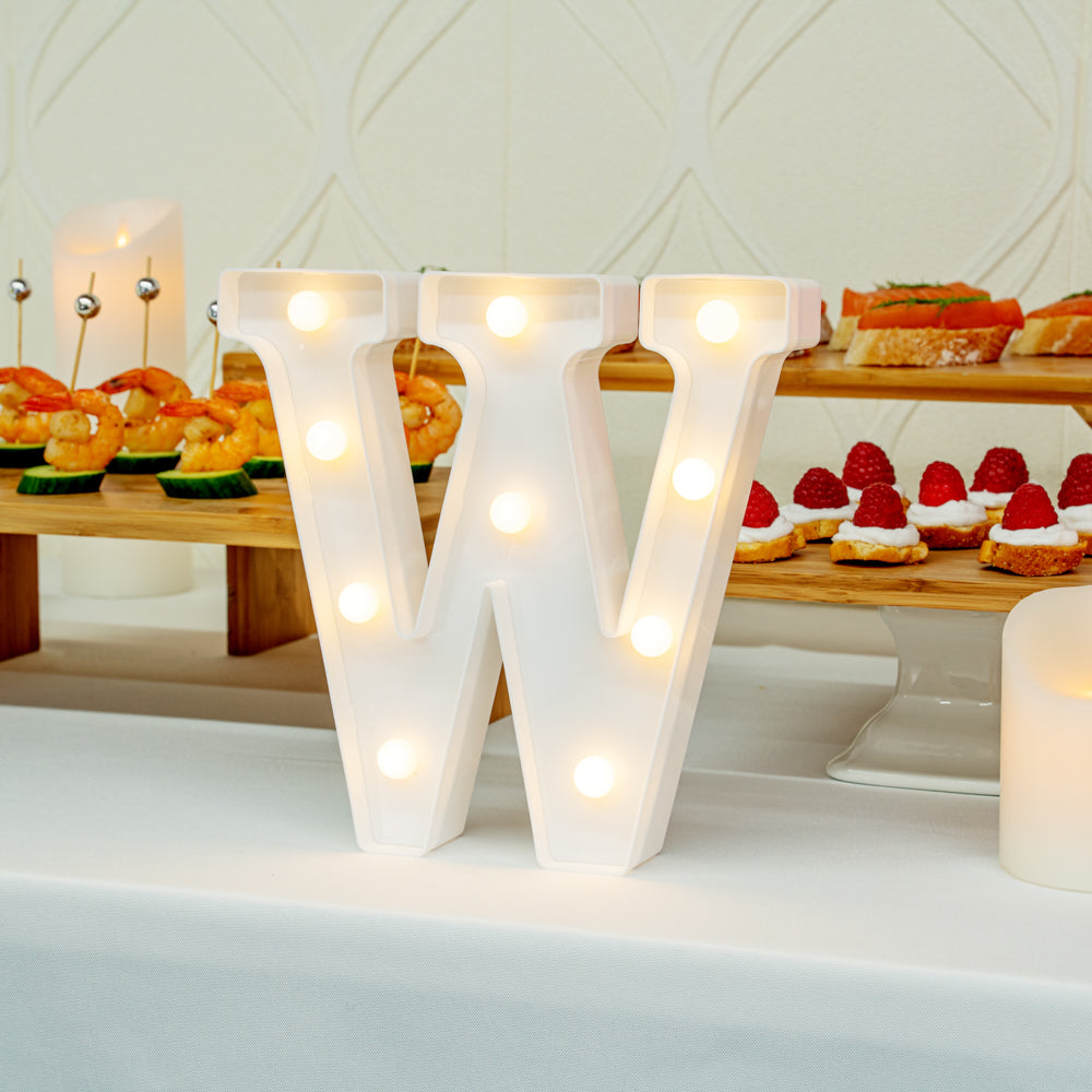Illumify White LED Marquee Letter W Sign - 8 3/4" - 1 count box