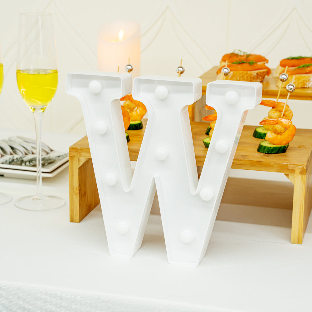Illumify White LED Marquee Letter W Sign - 8 3/4" - 1 count box