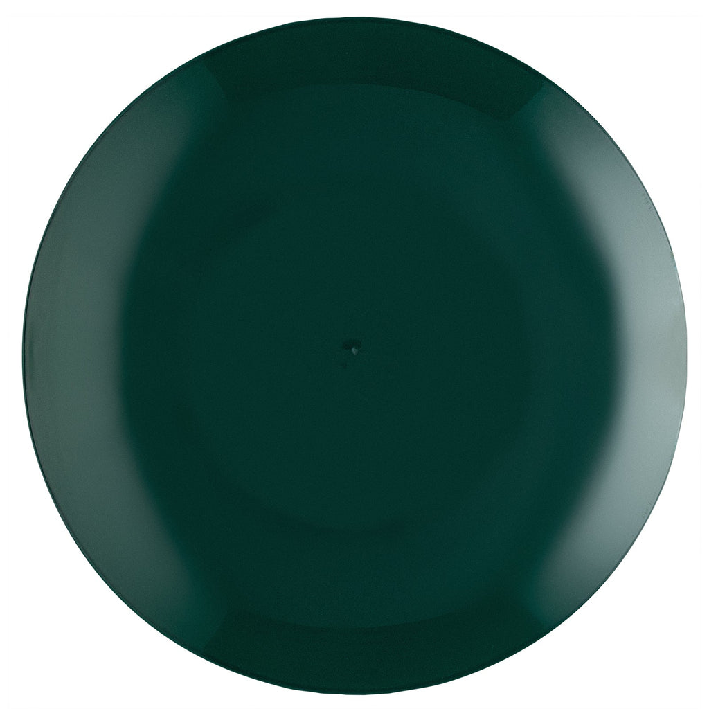 Moderna Round Forest Green Plastic Plate - 9" x 9" x 3/4" - 200 count box
