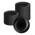 Moderna Round Black Plastic Wave Plate - 9" x 9" x 1/2" - 40 count box