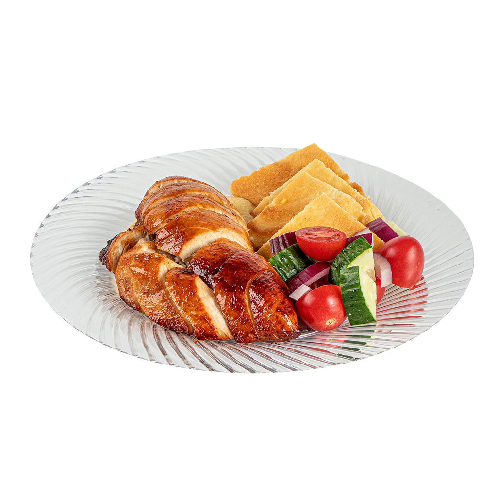 Moderna Round Clear Plastic Wave Plate - 9" x 9" x 1/2" - 40 count box