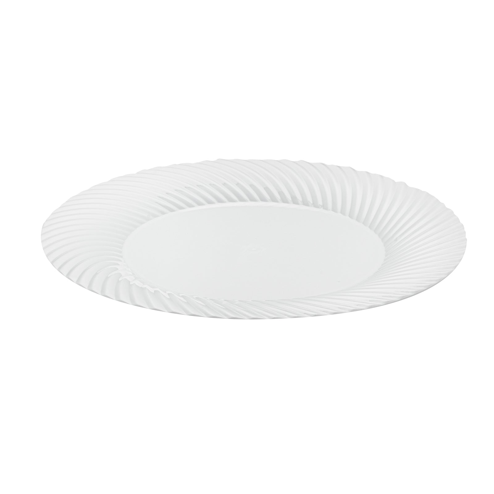 Moderna Round White Plastic Wave Plate - 9" x 9" x 1/2" - 200 count box