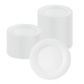 Moderna Round White Plastic Wave Plate - 9" x 9" x 1/2" - 200 count box