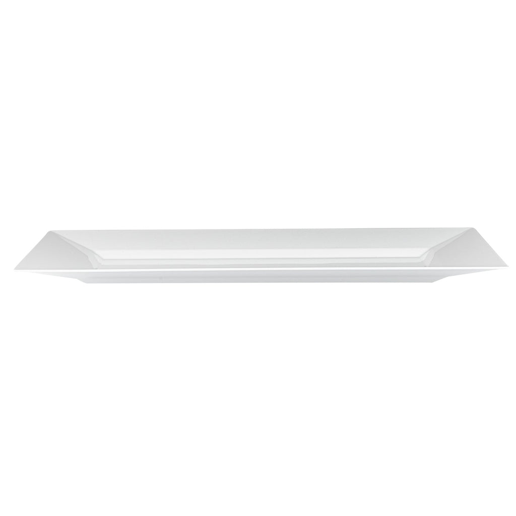 Moderna Rectangle White Plastic Plate - 11 1/2" x 7 1/4" x 3/4" - 100 count box