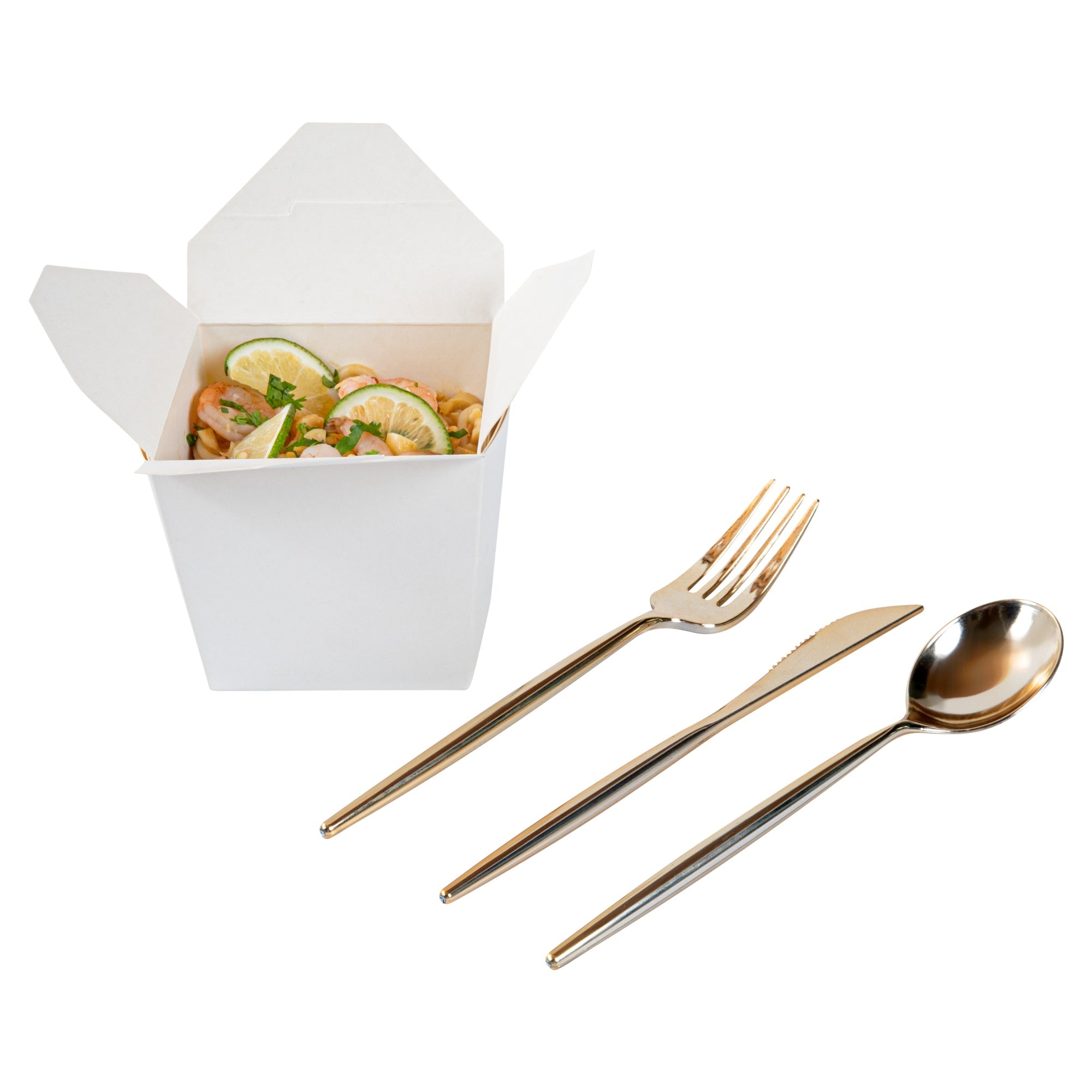 Moderna Gold Plastic Cutlery Set - 7 1/2" - 60 count box