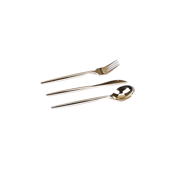 Moderna Gold Plastic Cutlery Set - 7 1/2" - 60 count box