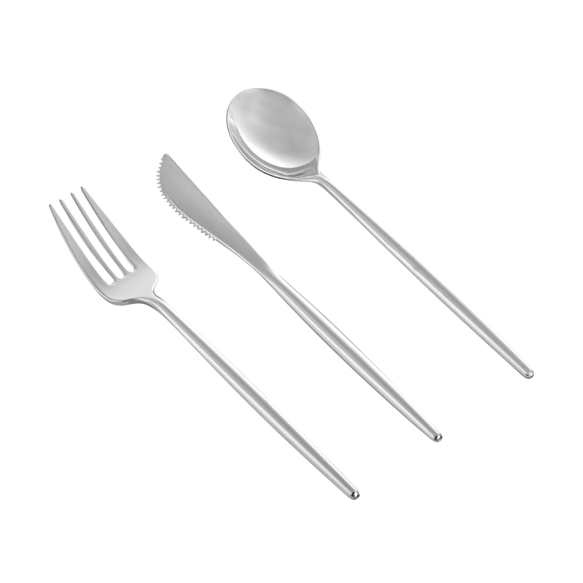 Moderna Silver Plastic Cutlery Set - 7 1/2" - 60 count box