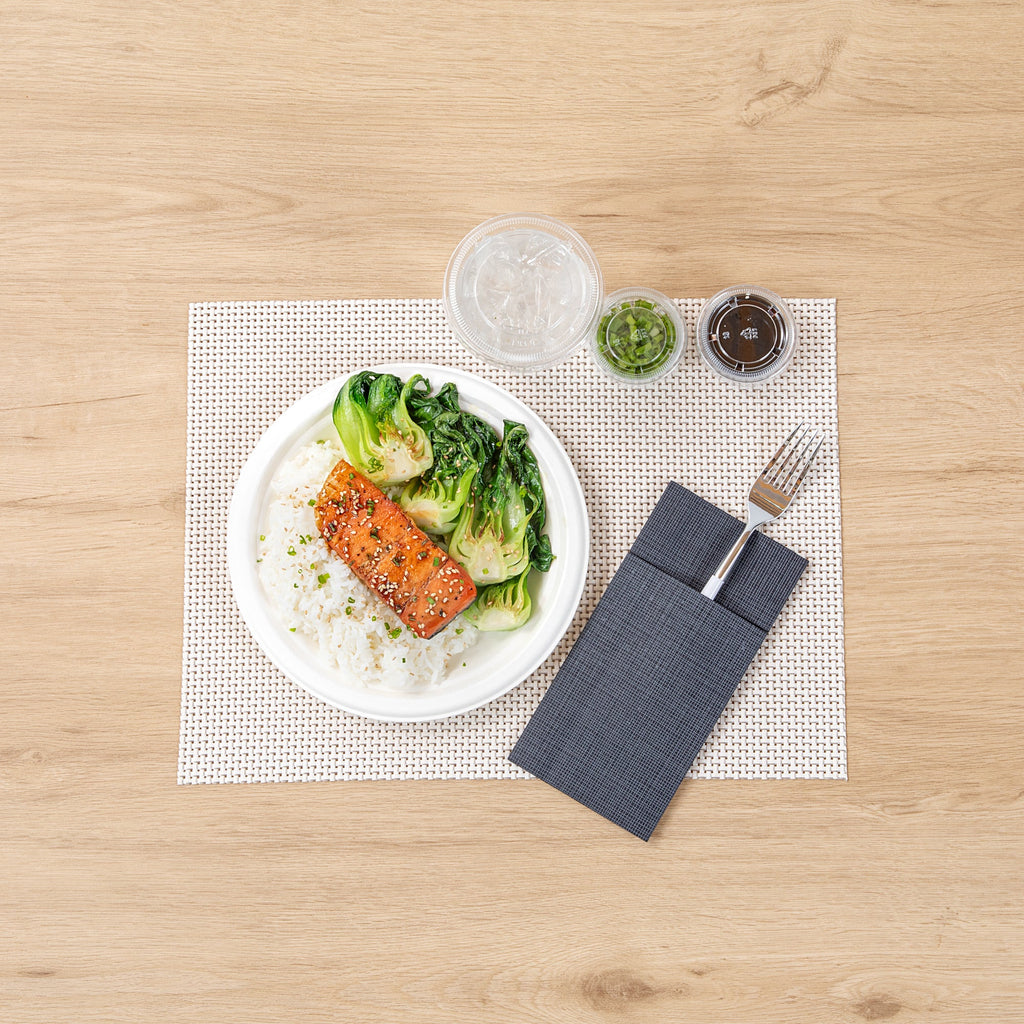 Moderna Silver Plastic Fork - with White Handle - 7 1/2" - 500 count box
