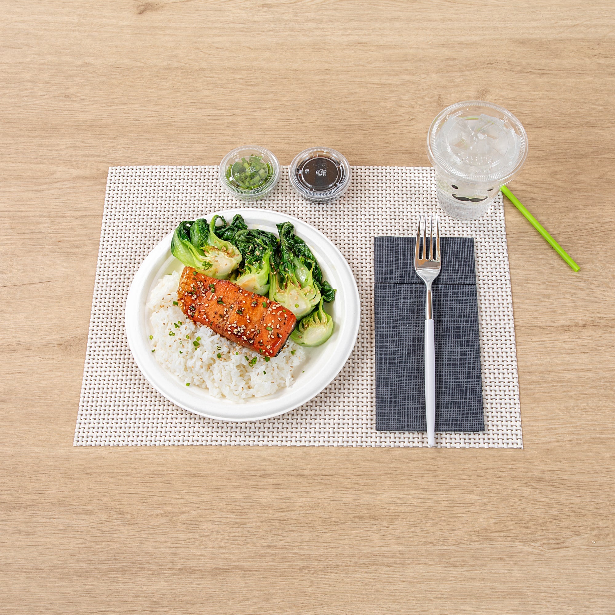 Moderna Silver Plastic Fork - with White Handle - 7 1/2" - 500 count box